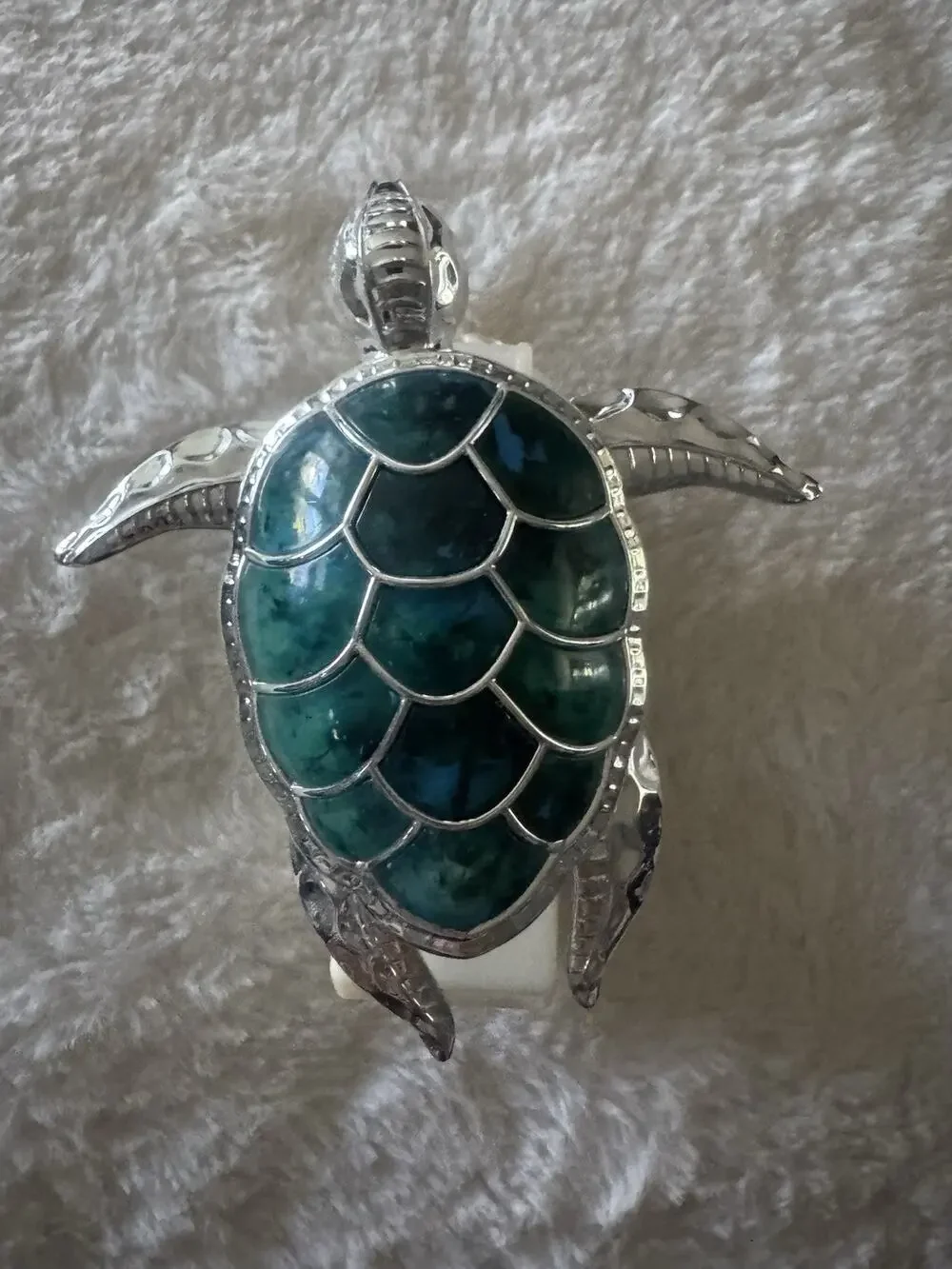 Bath & Body Works SEA TURTLE Wallflower Nightlight Plug-in Turquoise Blue Silver